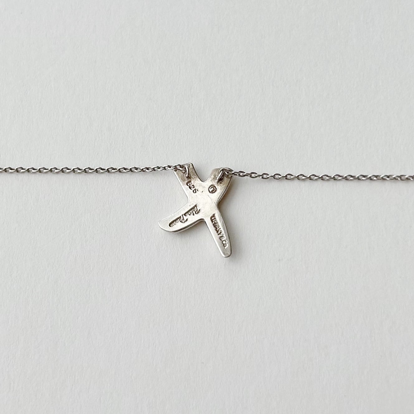 T8012】Tiffany&Co. graffiti X necklace/silver925/ティファニー