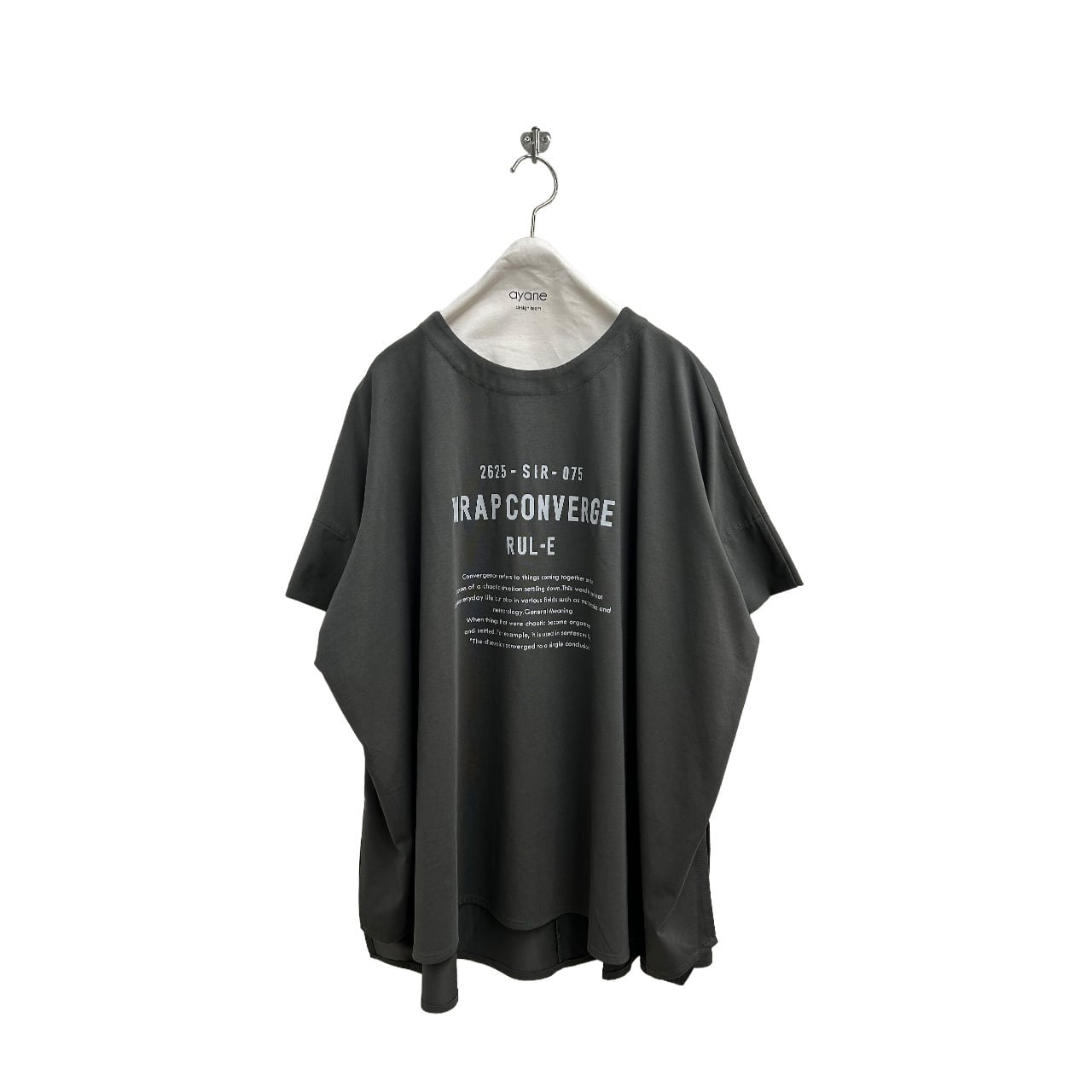 SALE【ayane】ポンチョ型ロゴTシャツ 826519 アヤン | red earth