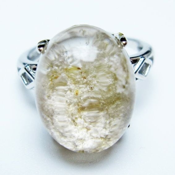 ガーデンクォーツ 指輪 ガーデン水晶 リング フリーサイズ 13号 一点物 メール便可 [M便 1/20] 115-6941