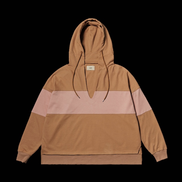 Line parker /brown×pink
