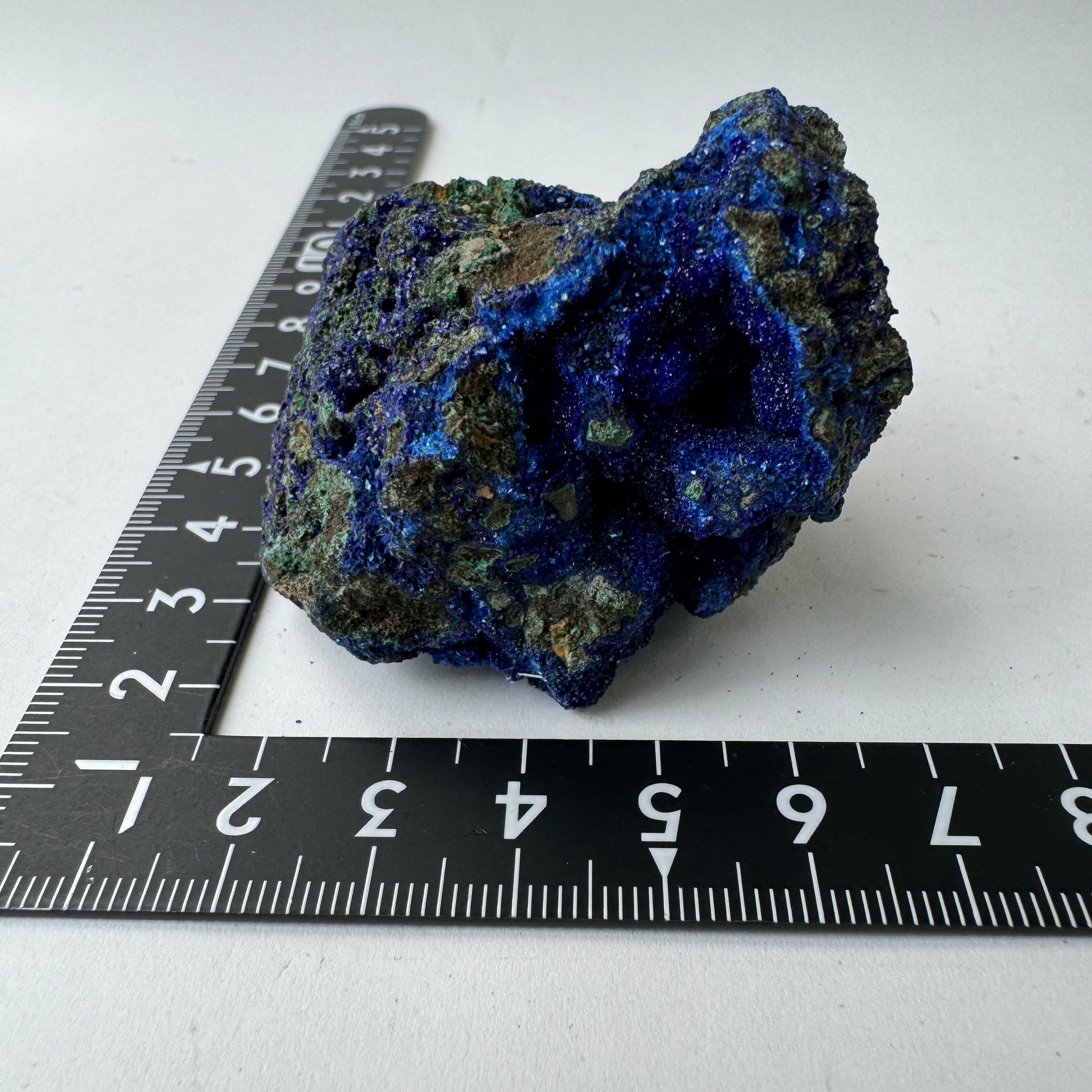 E22831】マラカイトを伴うアジュライト アジュライト 藍銅鉱 岩絵の具