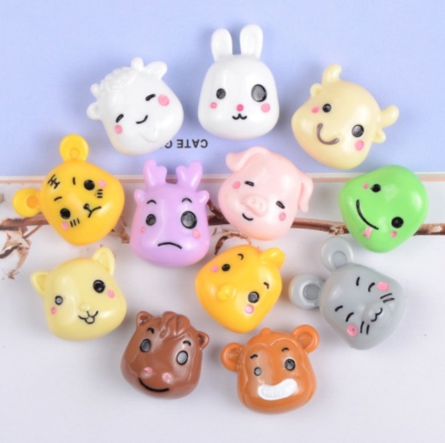 50個 アニマルキャラクターパーツ ひつじ トラなど A287