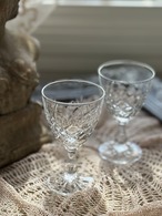 イギリスVintage シェリーグラス イギリス ガラス器 英国 クリスタルガラス カットガラス 前菜グラス デザートグラス フラワーベース