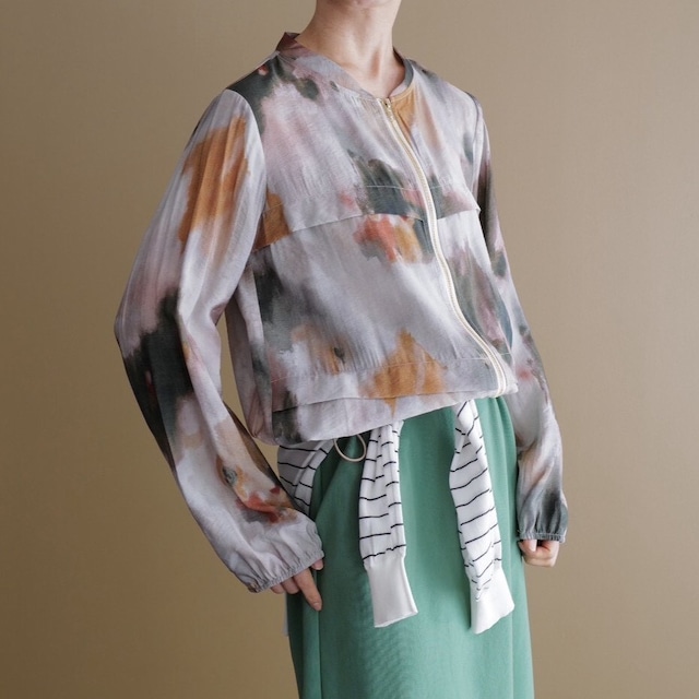 ★ウォーターカラーブルゾン(ライトグレー)