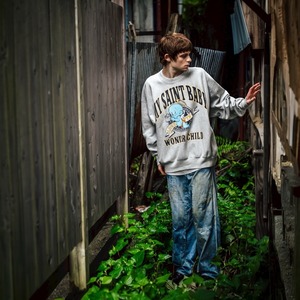 【SAINT Mxxxxxx】SM-HR1-0000-050/CRW NECK SWT/BABY MICAHEL/GRY