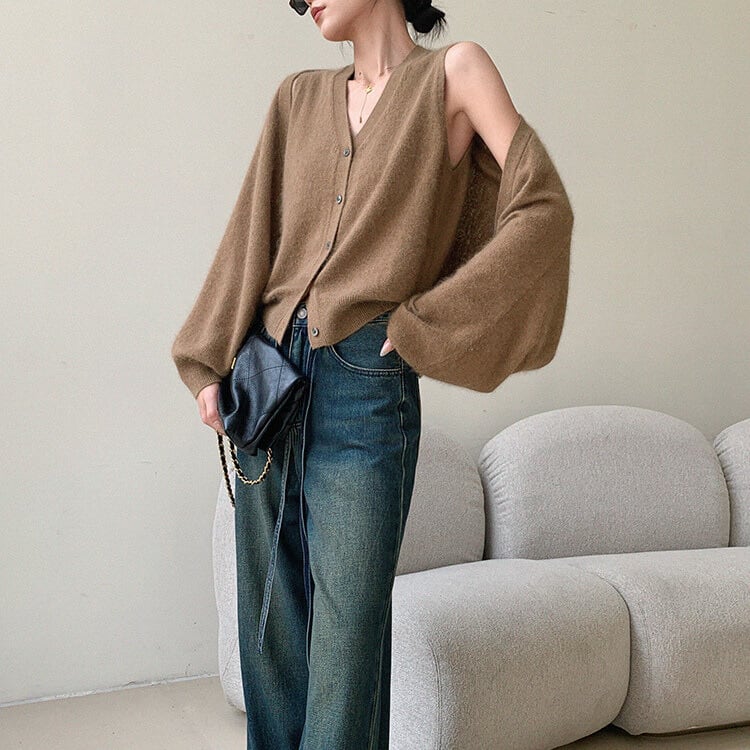 2way ベスト&ボレロ ニットセットアップ 1col H11103