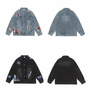 Patchwork damage senim jacket 0356