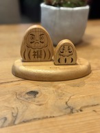ウッドオブジェ だるま＆まねきねこ