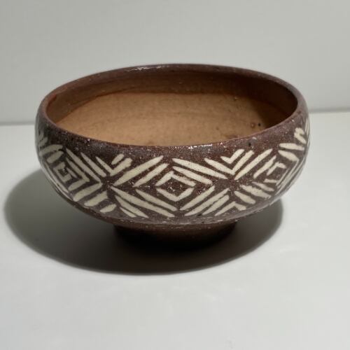 【pot pot】陶器鉢 大⑥酸 ろくろ 透明 赤土混合