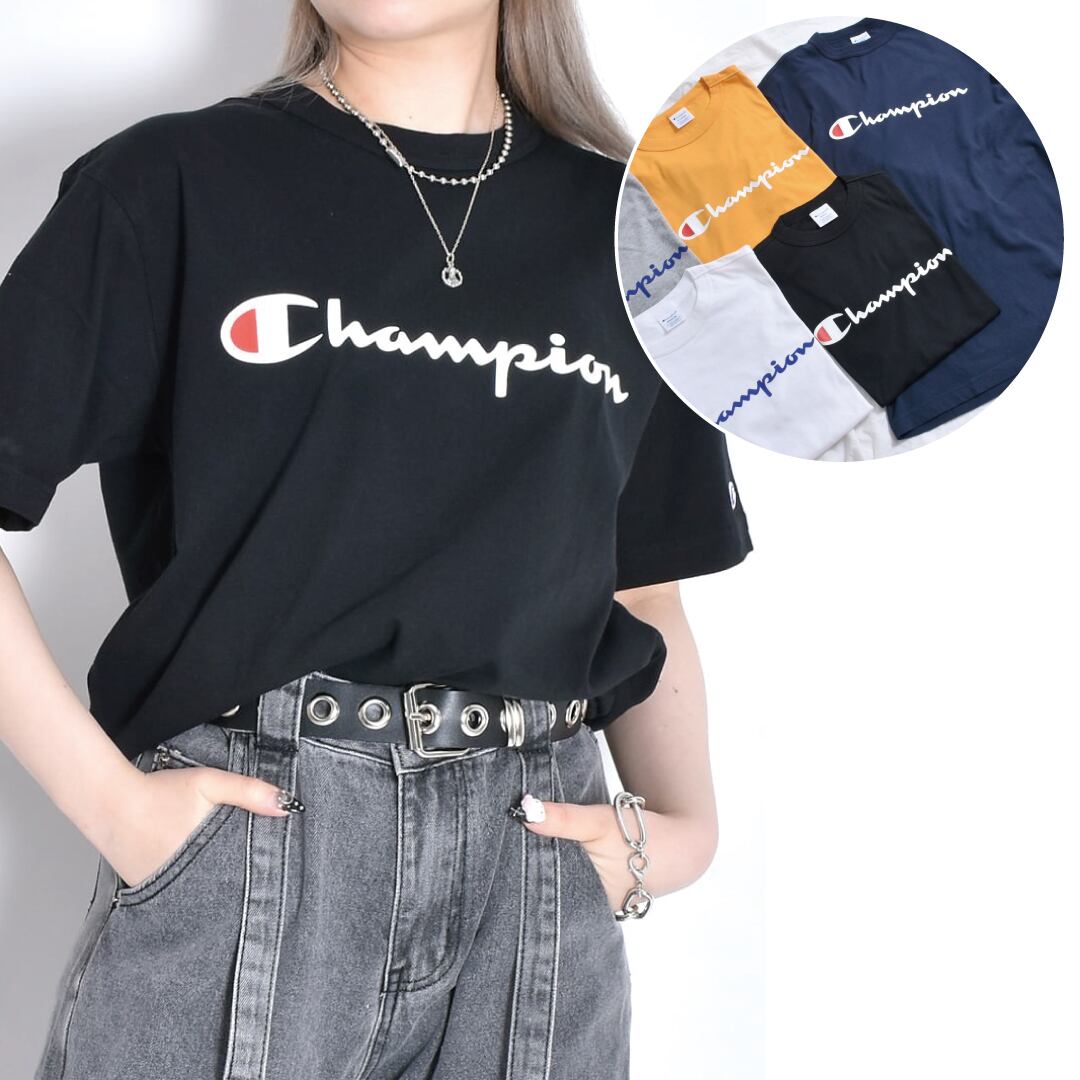 【65%OFF】全5色展開★Champion 定番ロゴプリントTシャツ