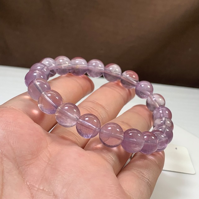 2.レアカラー☆ライトカラーパープルフローライト ブレスレット