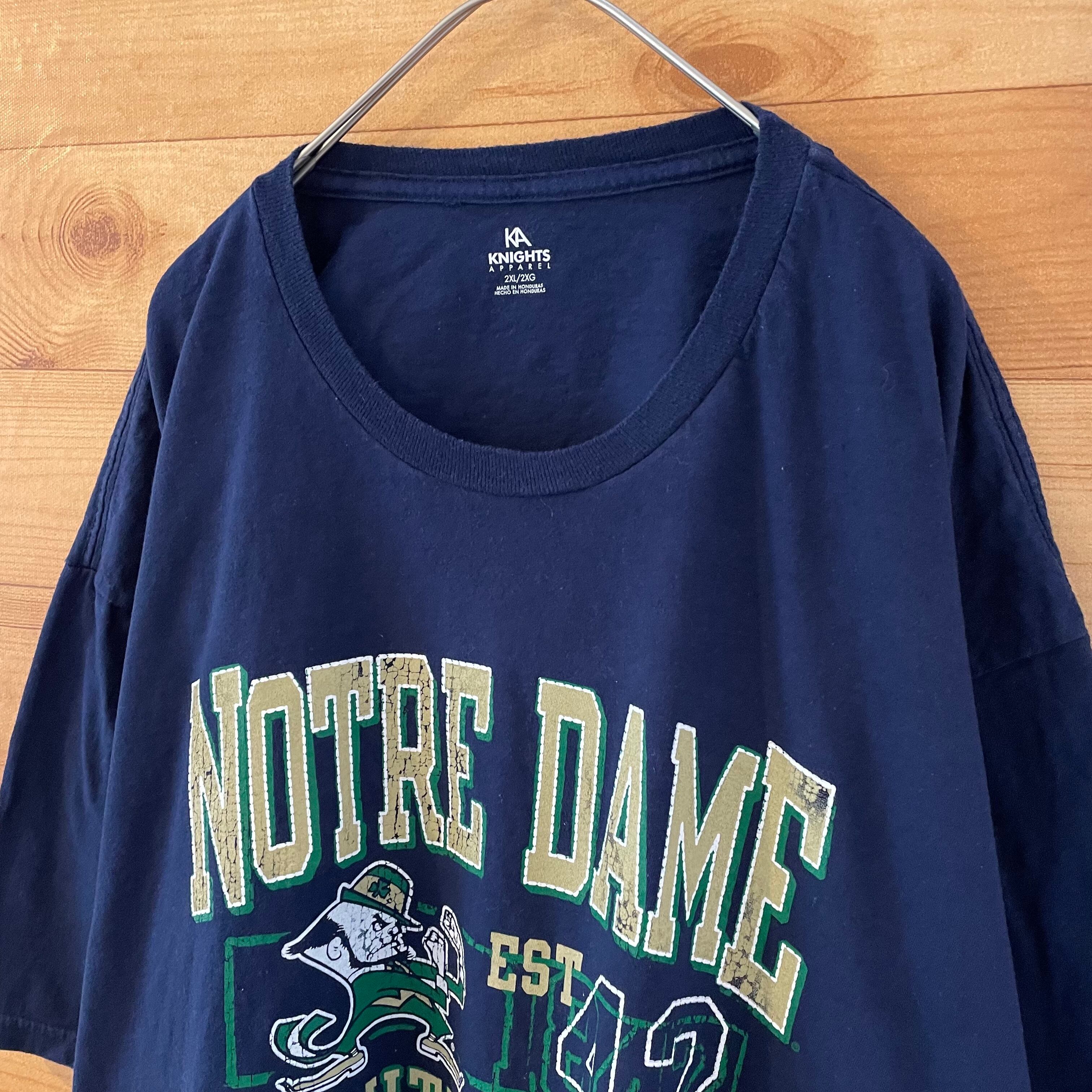 ビンテージtシャツノートルダムNOTREDAME染み込みカレッジ大学もの