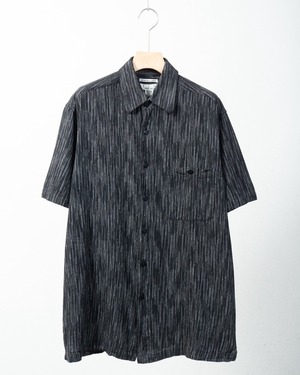 kasuri stripe linen rayon shirt
