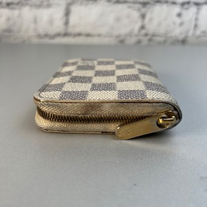LOUIS VUITTON ルイヴィトン ダミエ アズール   レザー コインケース ホワイト A-9317