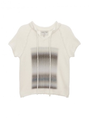 [MATIN KIM] FOGGY PRINTING KNIT PULLOVER IN IVORY