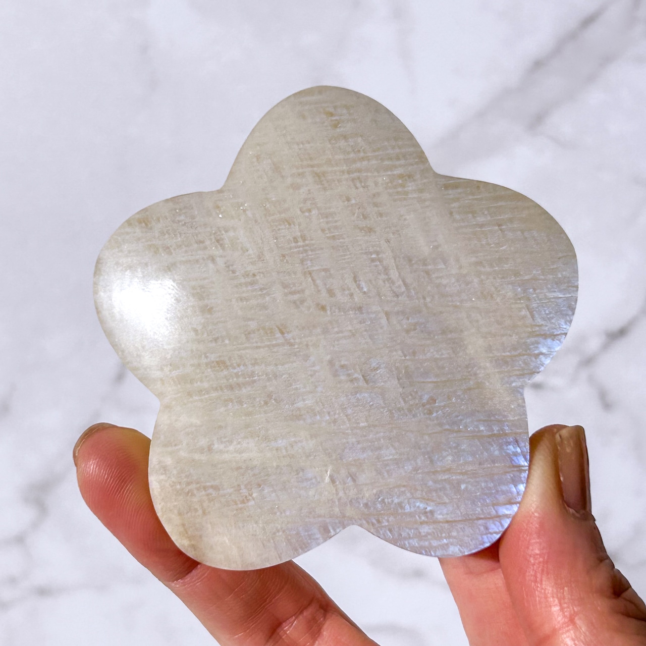 ホワイトムーンストーン フラワー * White Moonstone * 天然石