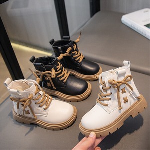 キッズブーツ ショートブーツ PUレザー 女の子 子供用 2色 15.5-22.5㎝ カジュアル 痛くない 発表会 おしゃれ 春秋冬 25zm1101