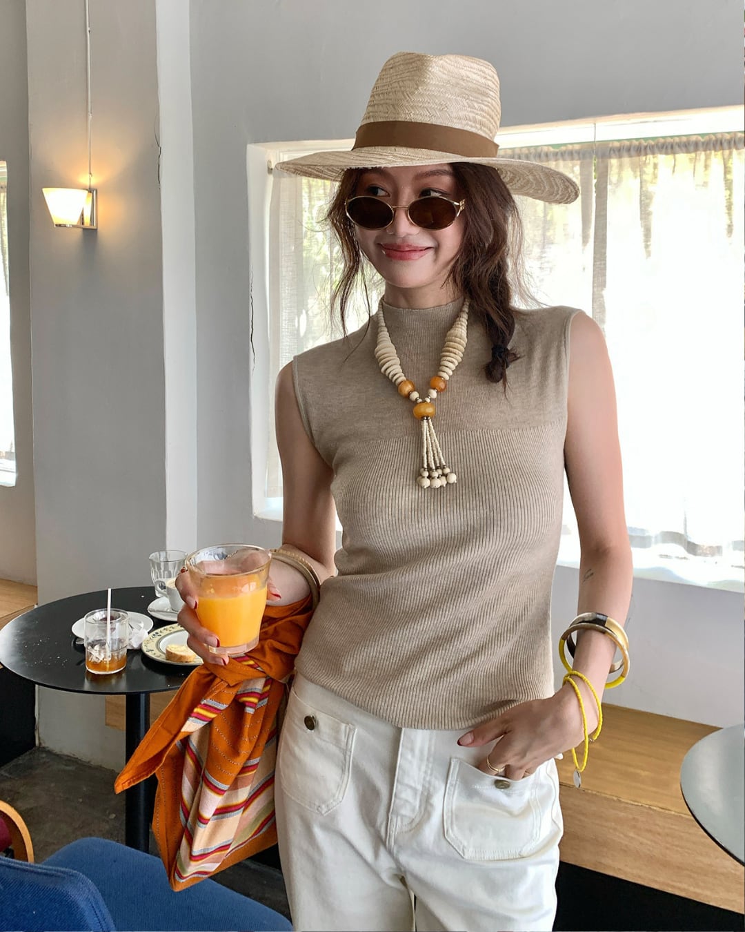 リブハイネックノースリーブニット S26179