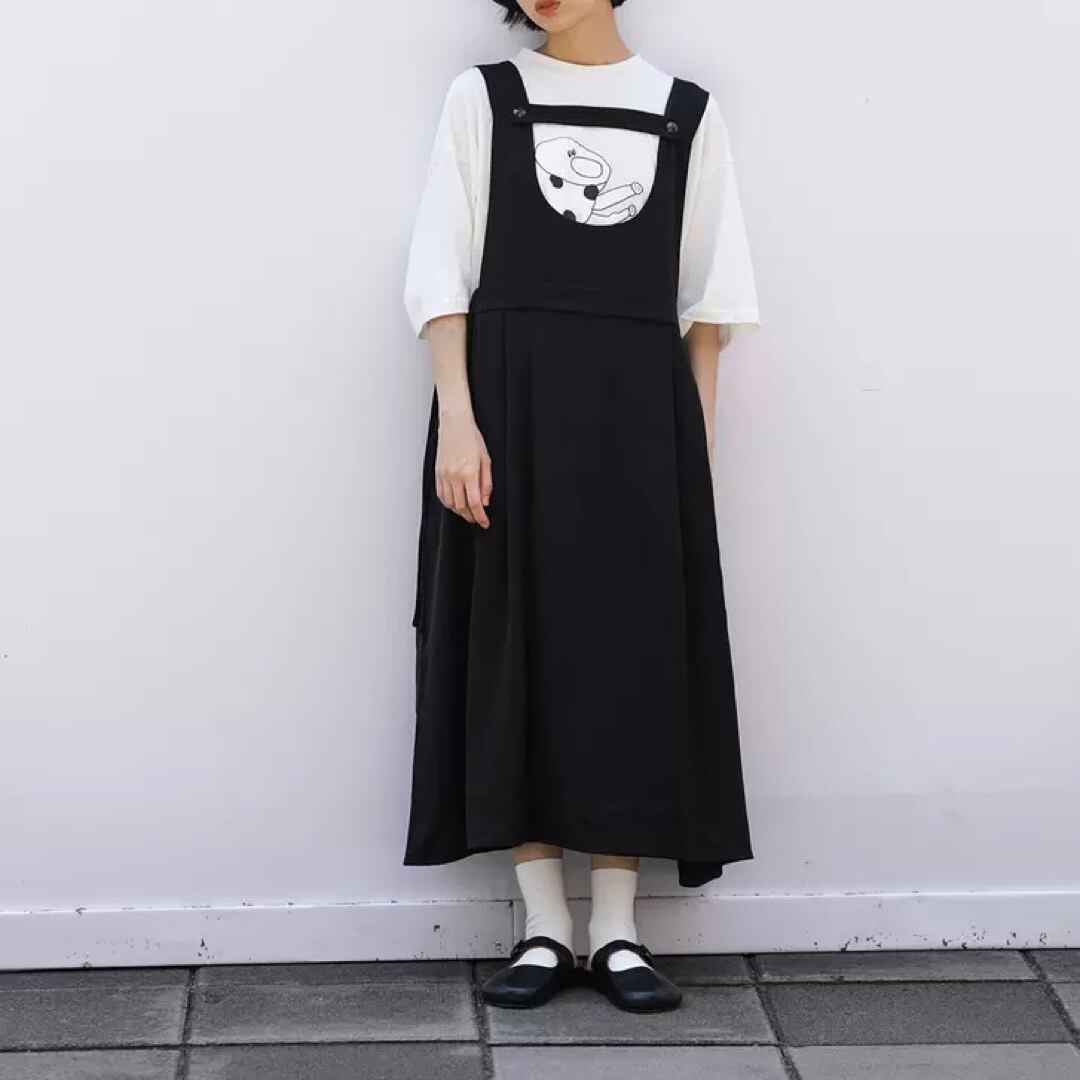 前後２way サロペットワンピース Black R 12 238 Raglana