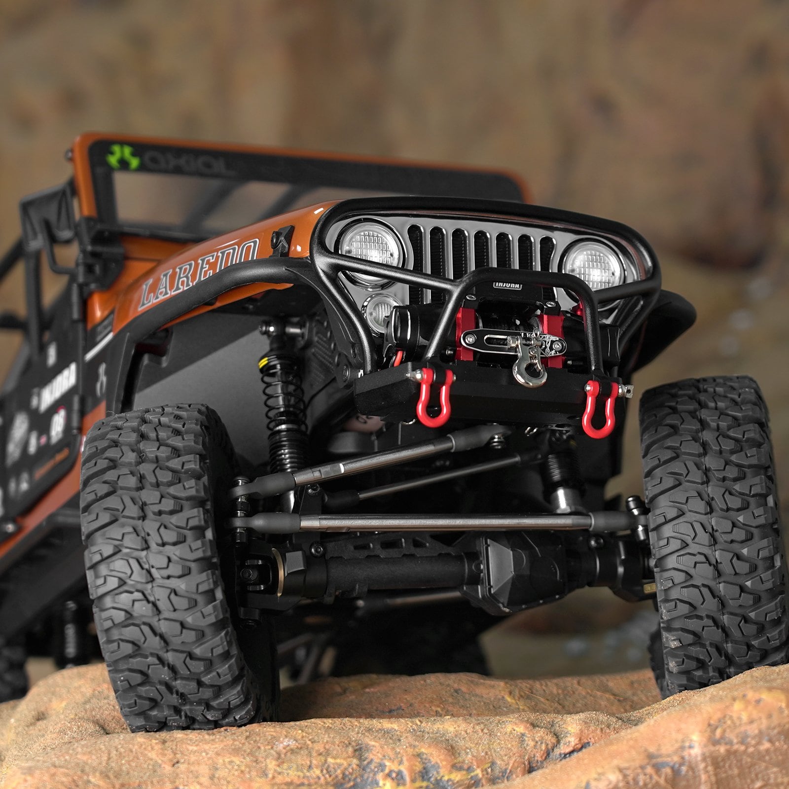 INJORA CNC アルミニウム製 フロント・リアバンパーセット SCX10 III