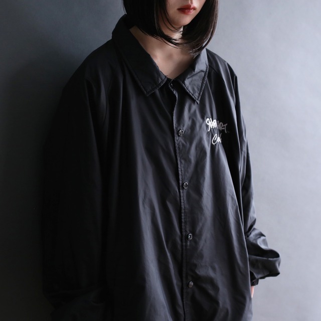 embroidery and print design big coach jacket