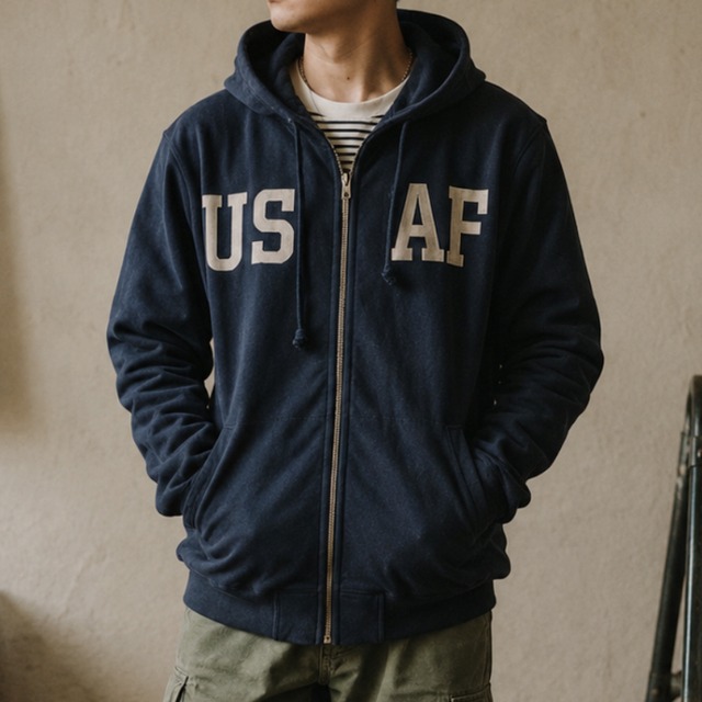 USAF logo heavy sweatshirt hoodie 00506