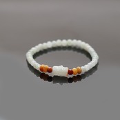 猫好きにはたまらないワンポイントブレスレット！ A貨翡翠 jd_br1116