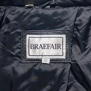 vintage 1990’s animal embroidery black leather coverall coat