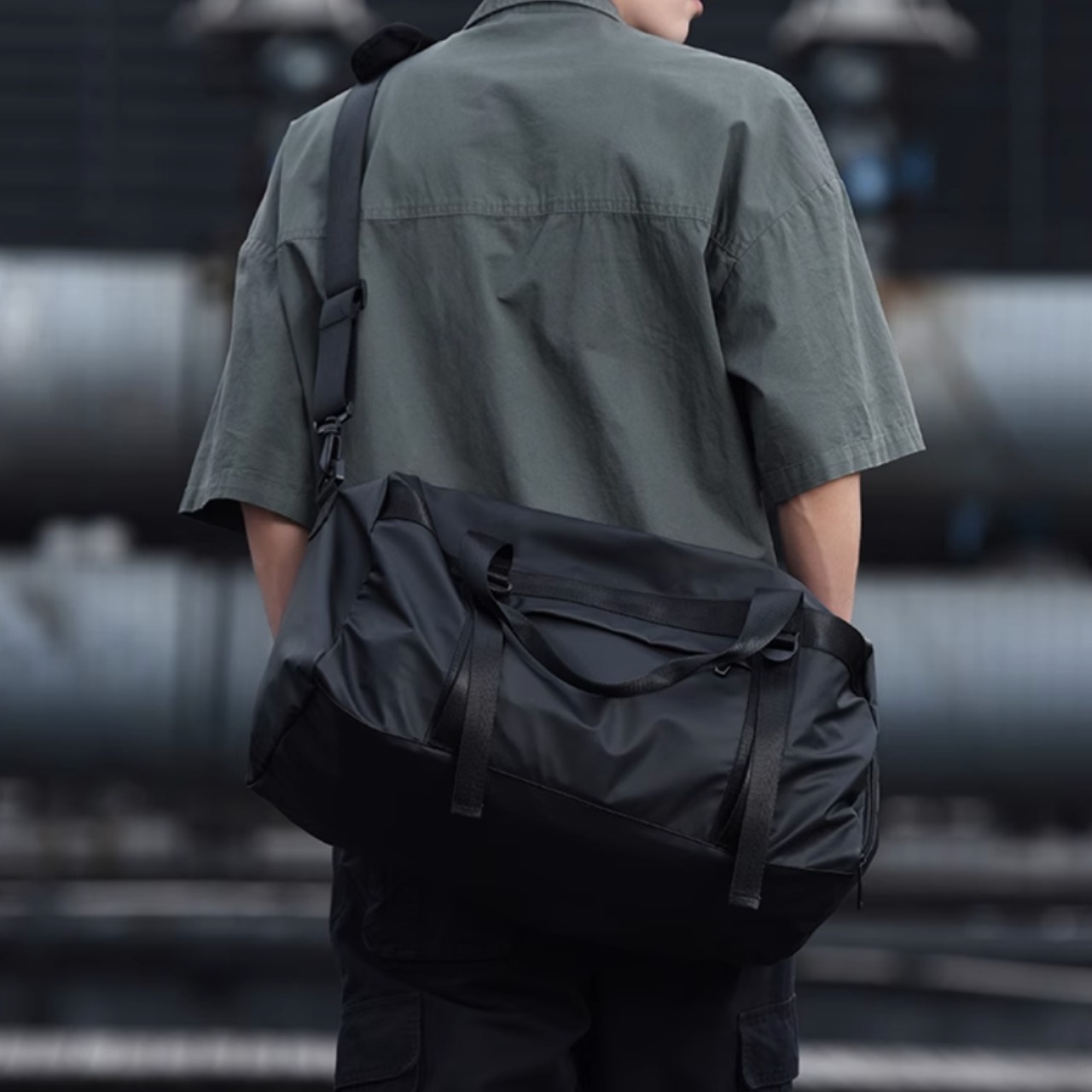 ボストンタイプ ダブルハンドルバッグ af0190