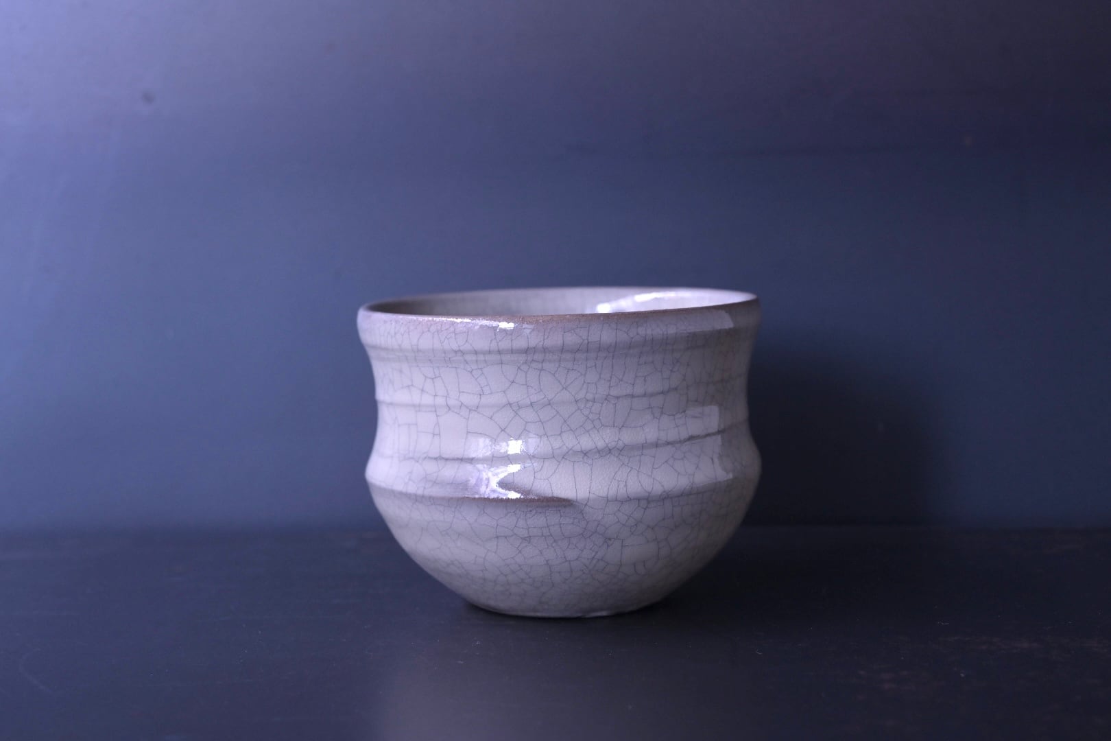 荒賀文成 馬盤ゆのみ ひび粉引 大