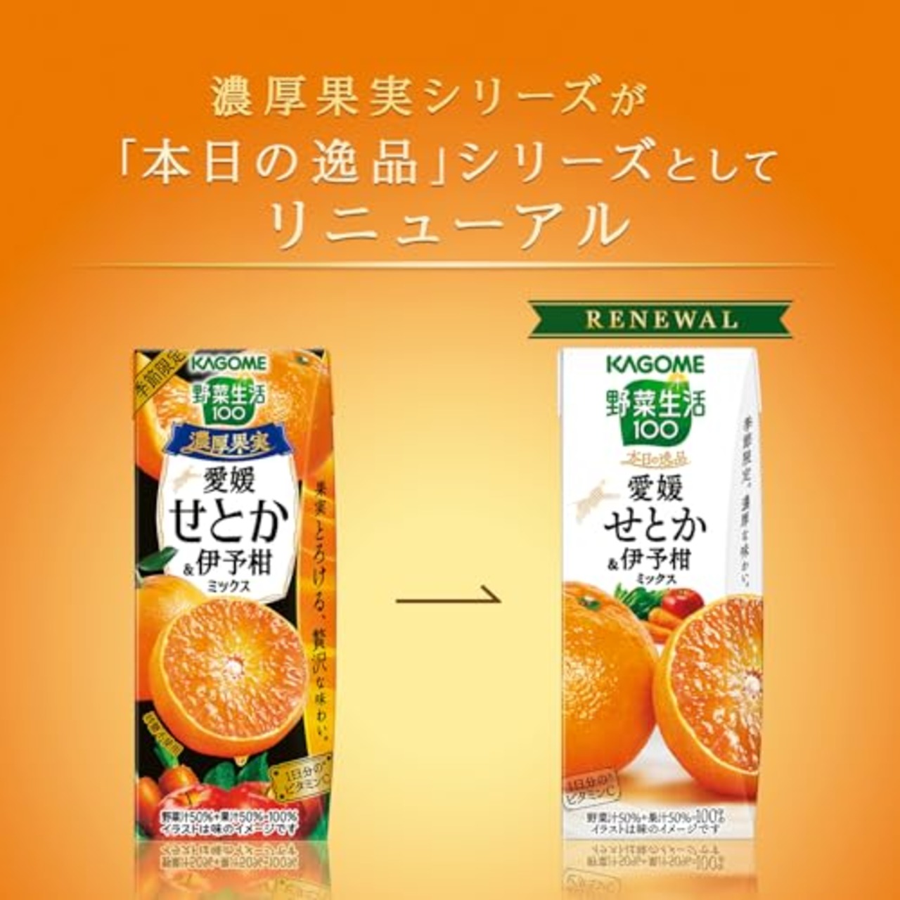 カゴメ 野菜生活100 本日の逸品 愛媛せとか＆伊予柑ミックス 195ml×24本 【季節品】