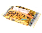 おしりふきポーチ-バナナ柄×オレンジ刺繍テープ