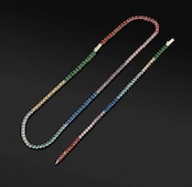 【Ice60】Rainbow Tennis Chain Bracelet(3mm)