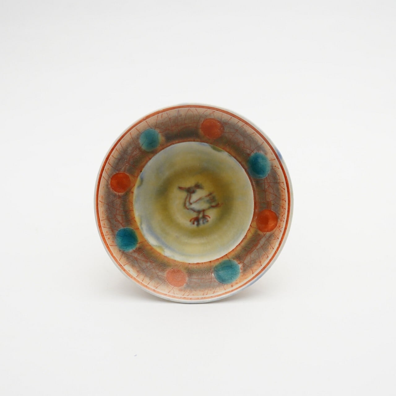 【ヤマカワミユキ】3寸リム鉢 色絵とり YA03