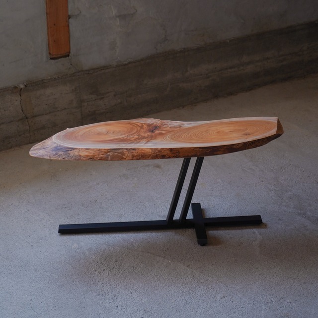 欅の輪切り 一枚板 ローテーブル　リビングテーブル