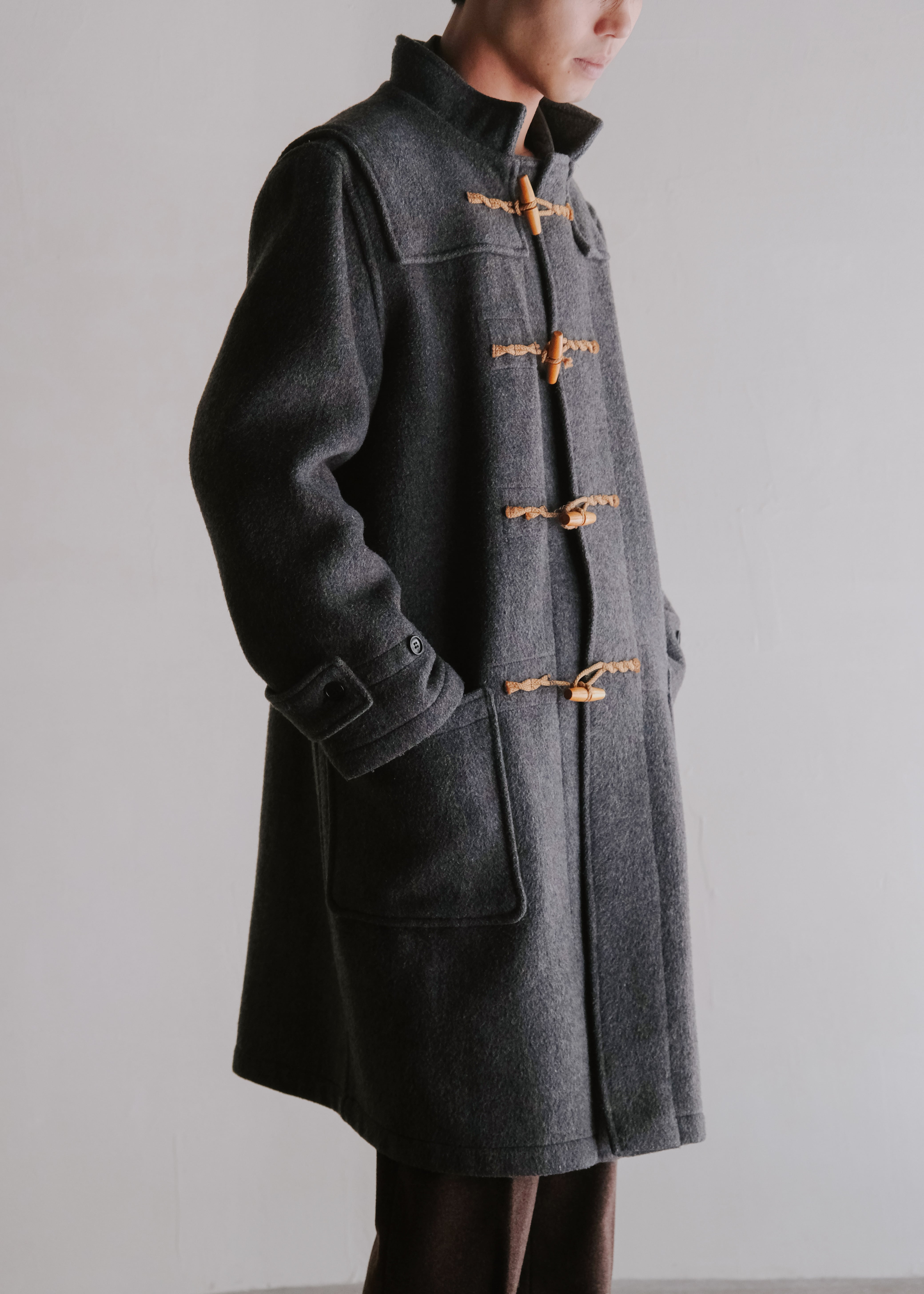 90's agnes b. homme hoodless duffle coat made in England | CETTEN
