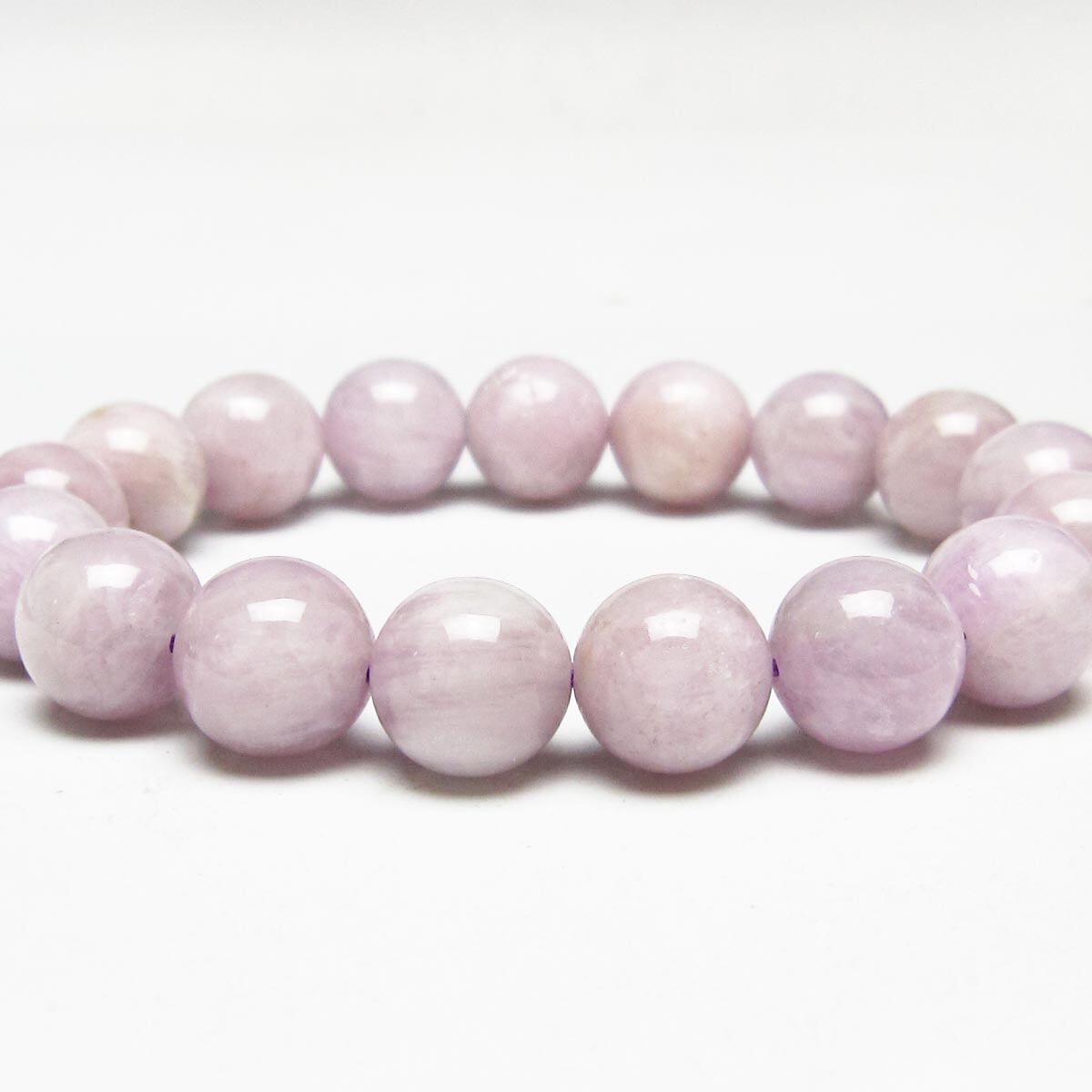 クンツァイト ブレスレット 12mm ミルキークンツァイト ブレス 一点物 メール便可 [M便 1/10] 111-46419