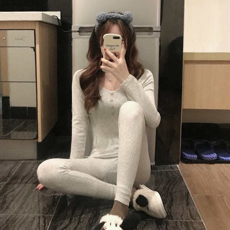 サーマルスプリングオータムロングレディース コットン 春物 秋物 試着室43126626508