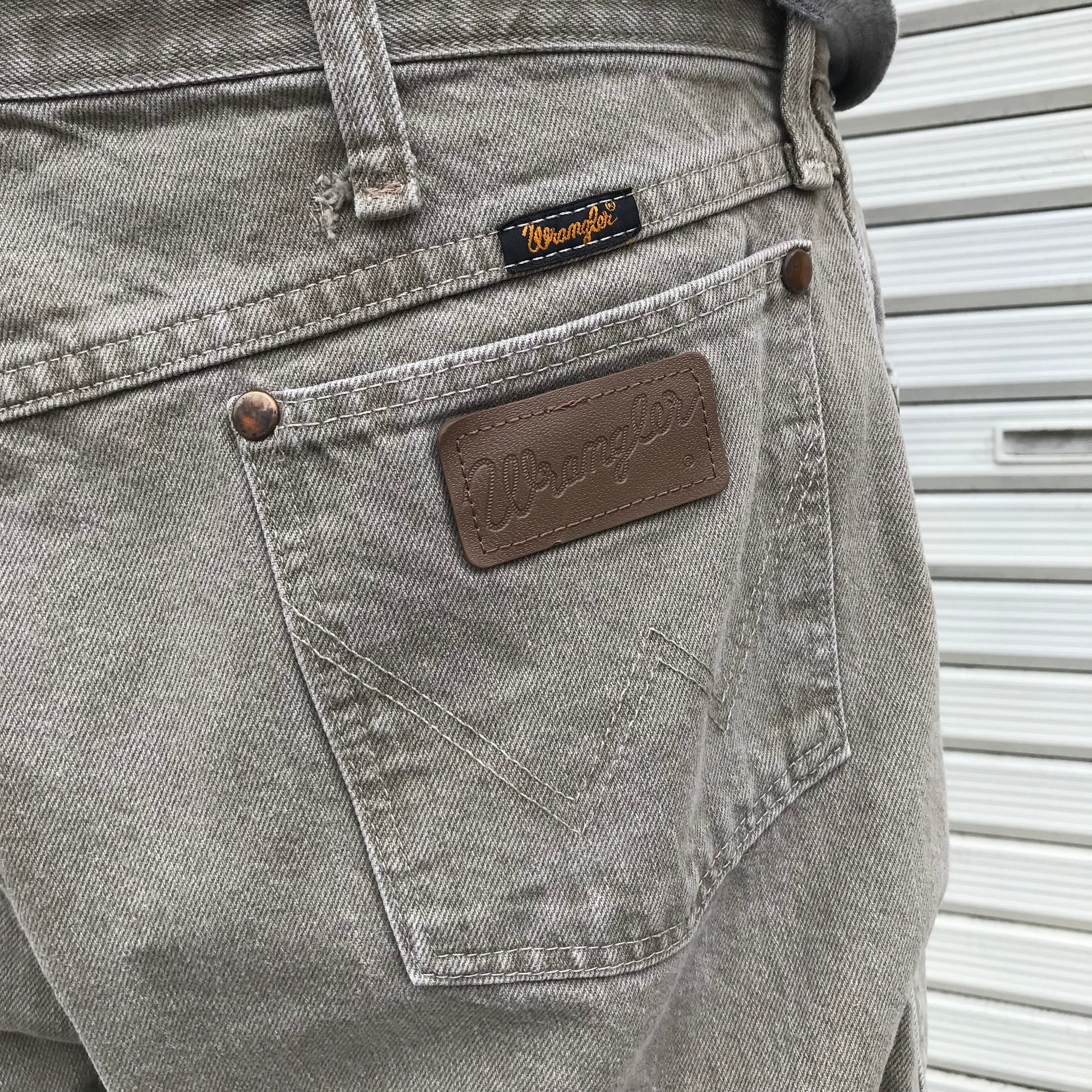 良品 希少 90s Wrangler ラングラー 13MWZTD W36 ベージュ デニム