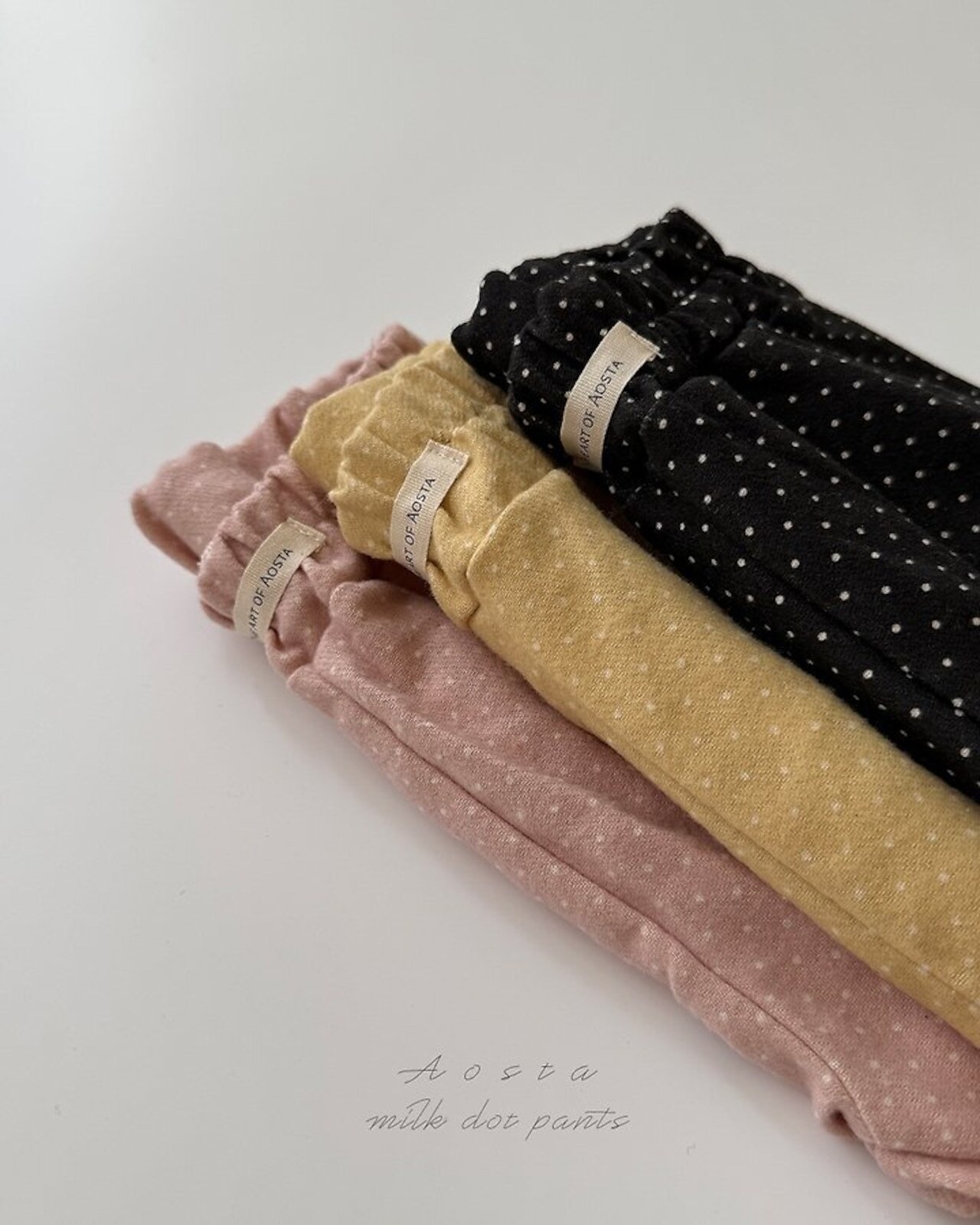 韓国子供服 / 26Autumn / Aosta / ミルクドットパンツ / 秋服 *S~XXL*