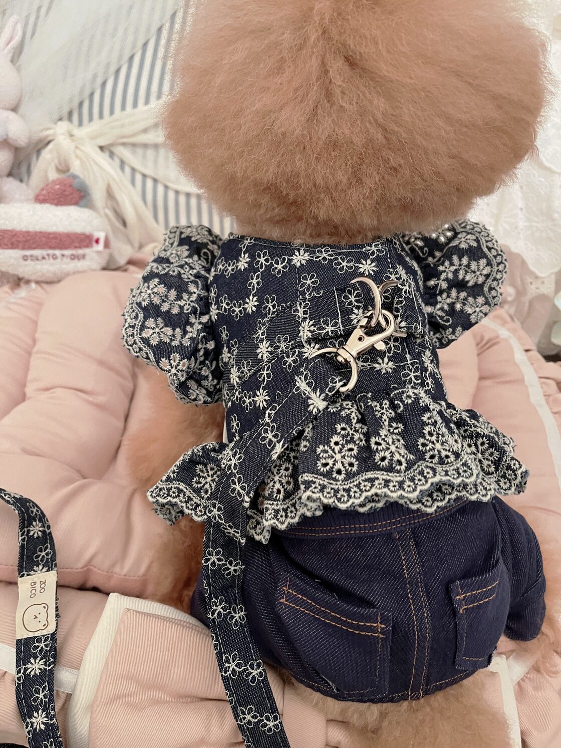 ハンドメイド犬服 ハイウエストリボンワンピ☆色違いあり 【公式通販】