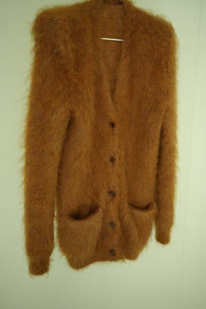 MOON TREE PLANET - Mohair Cardigan orange brown