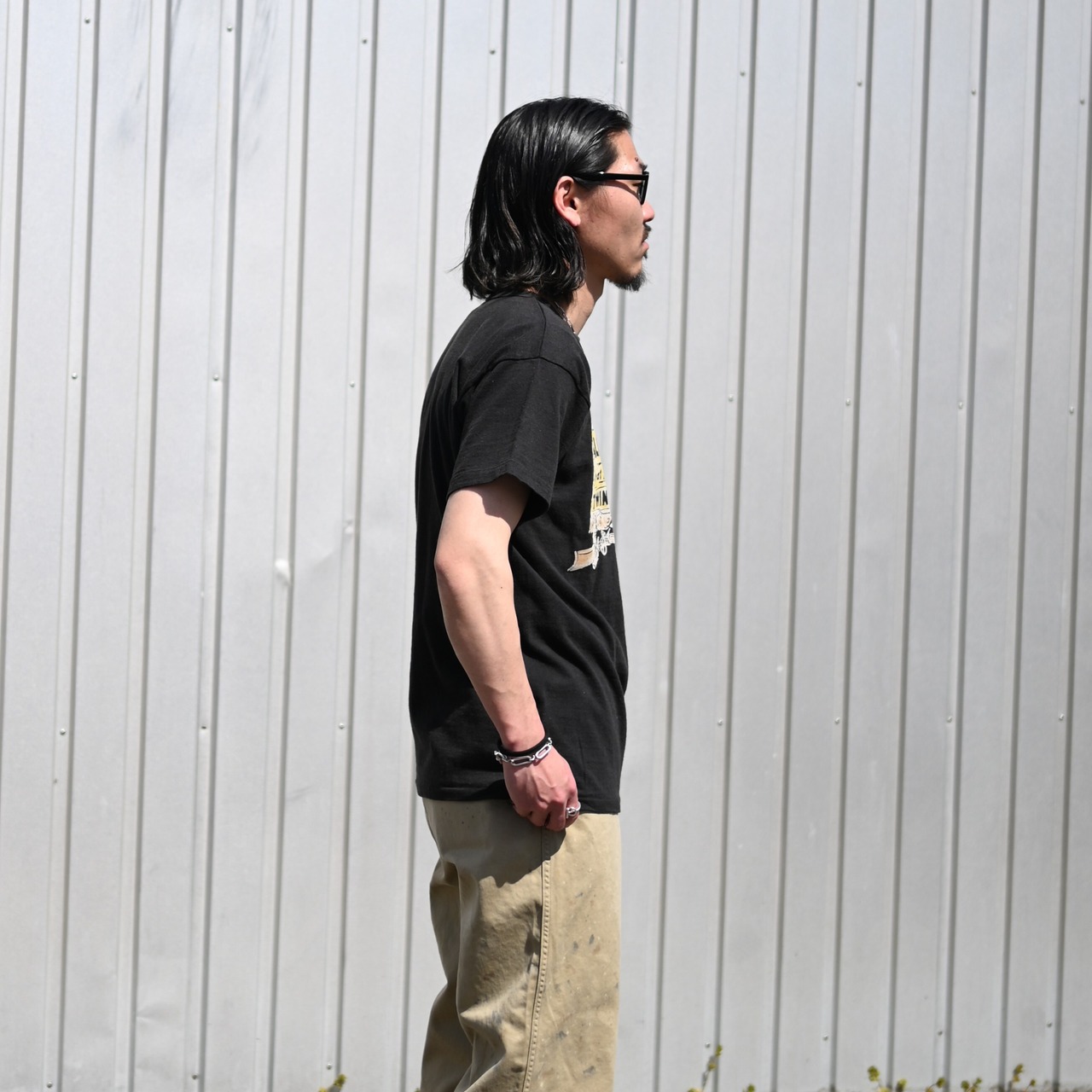 BOWBOW(バウワウ）レーヨンチェックシャツ,チノパンコーディネート