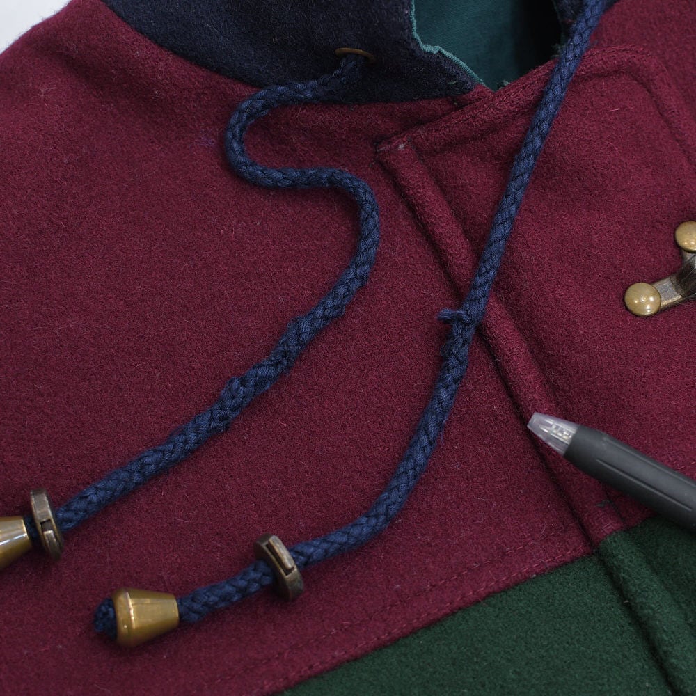 90s～ BRAETAN リバーシブル マルチカラー ウール フード付き