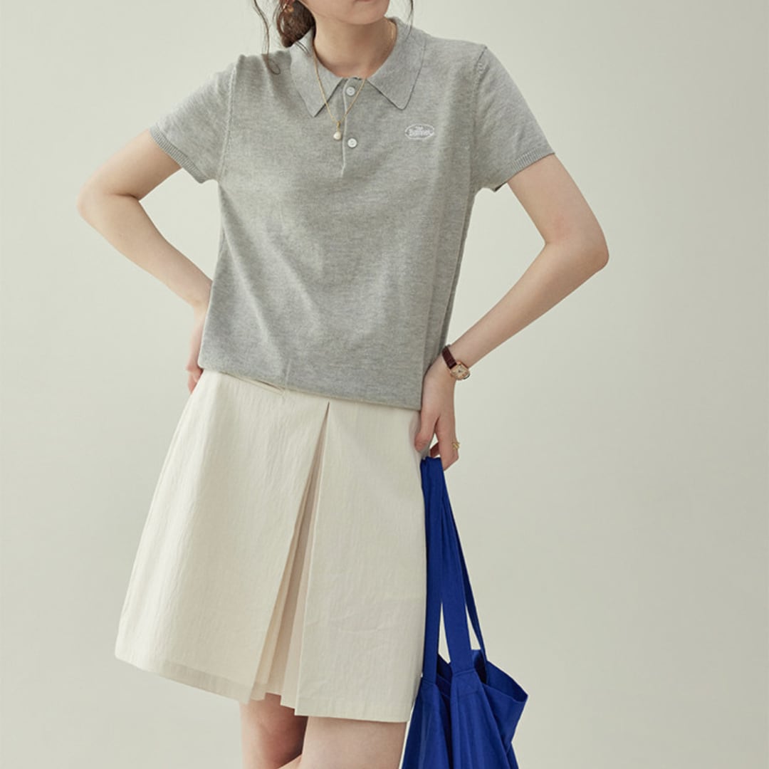knit polo shirt