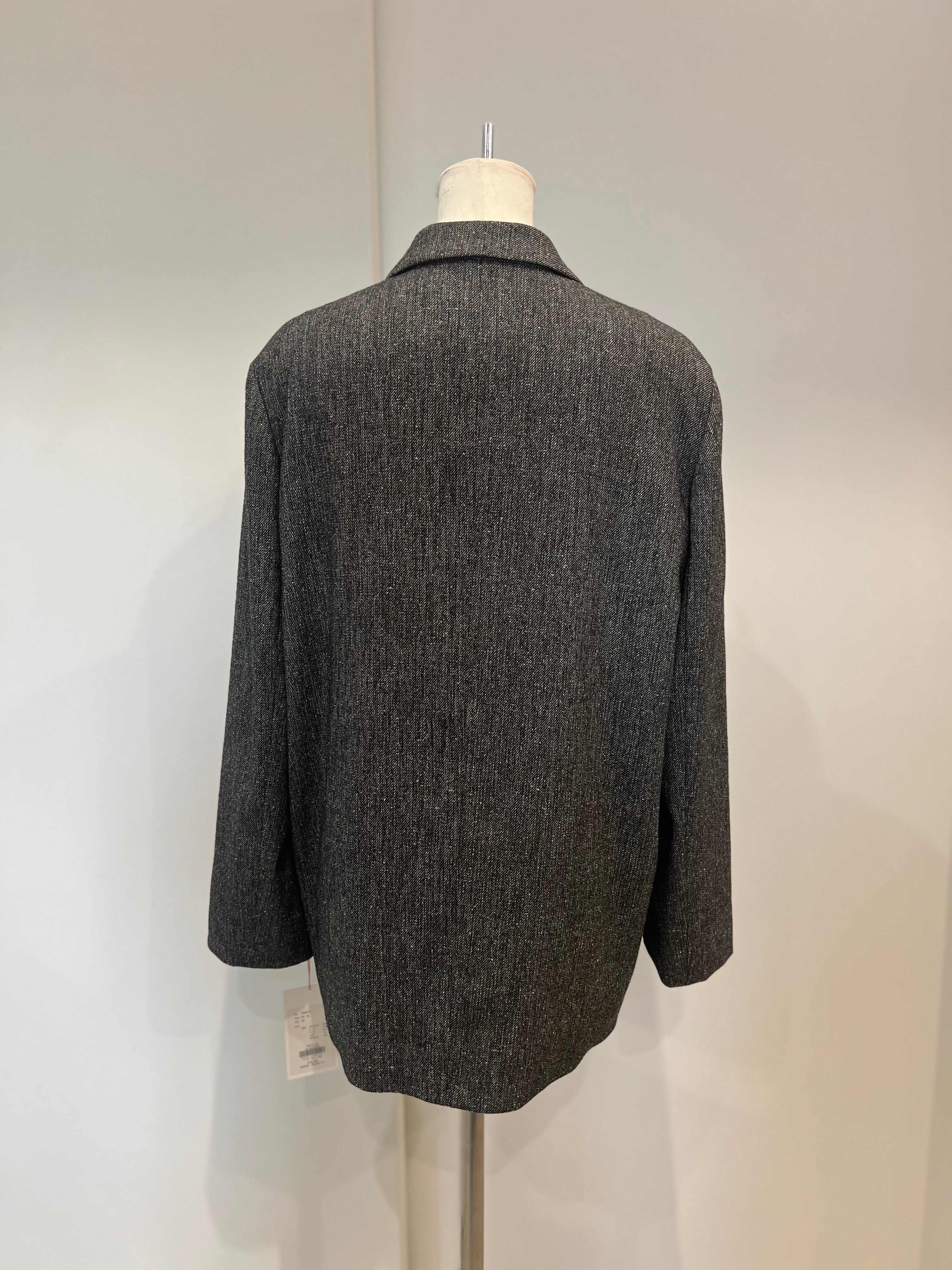 【PASSIONE】セットアップ可 杢ツイード調ウール混ジャケット 536414