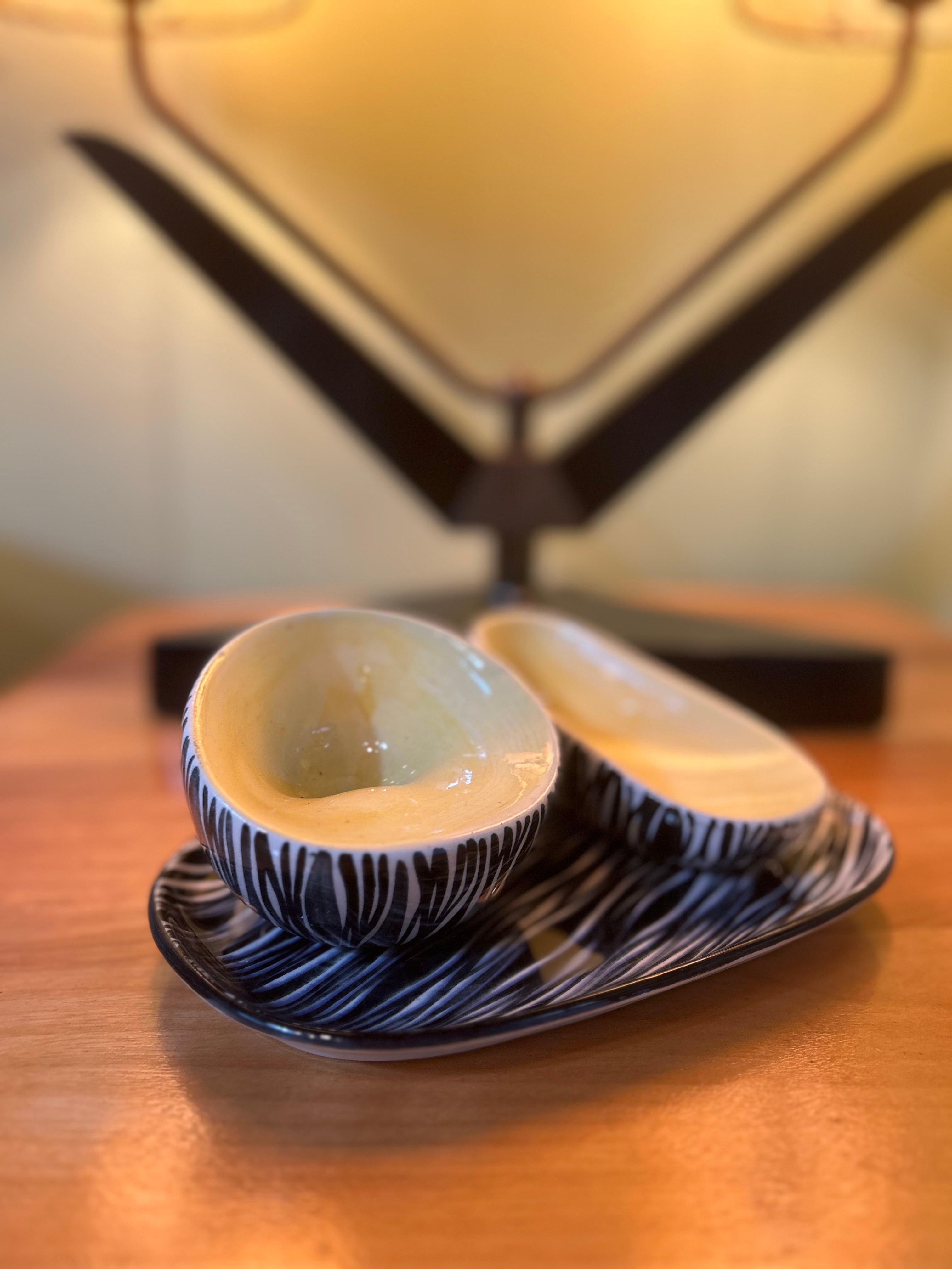 midcentury vintage smoking tray set