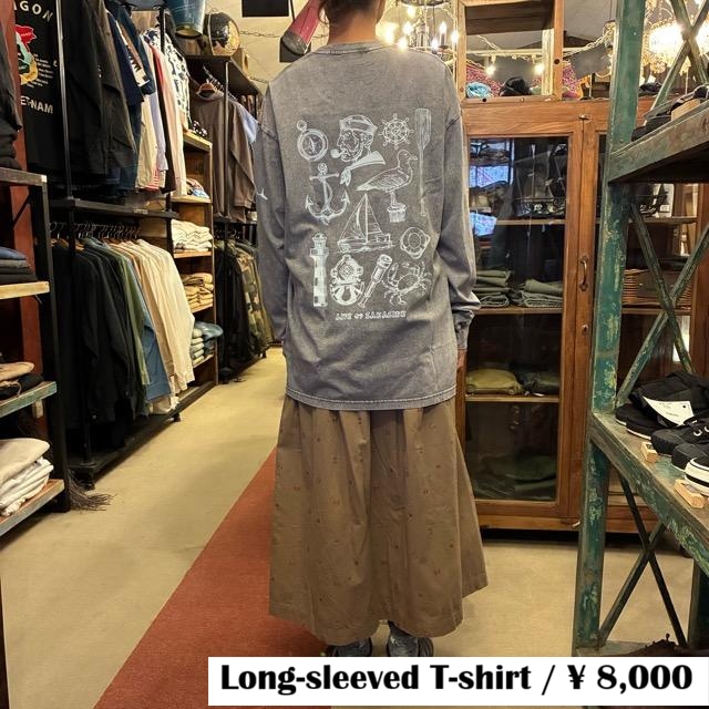 TOPANGA Lady's TOPANGA FIRECOUNTRY Pigment dyed T-shirt Life of seaside Gray ピグメントダイ長袖Tシャツ ライフオブシーサイド グレー 全4サイズ TOPANGA Lady's TOPANGA FIRECOUNTRY Pigment dyed T-shirt Life of seaside Gray ピグメントダイ長袖Tシャツ ライフオブシーサイド グレー 全4サイズ