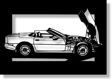 日産(NISSAN) 180SXの切り絵 【A4サイズ】[C4-006] | 切り紙屋