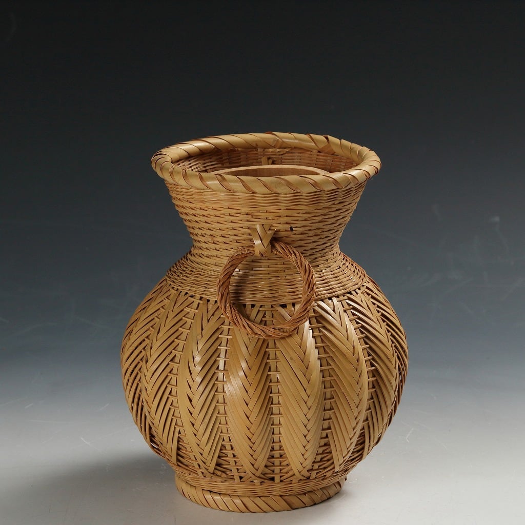 竹工芸 花器 アンティーク 878a9cd796db46832870904538e316